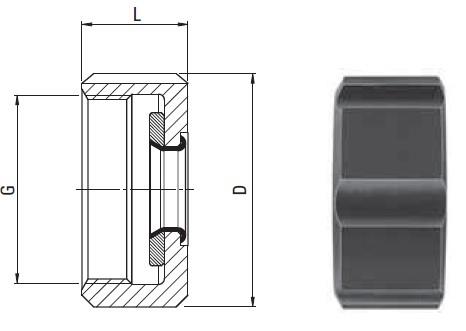 Écrou de serrage Type 41 J115, J116, J117